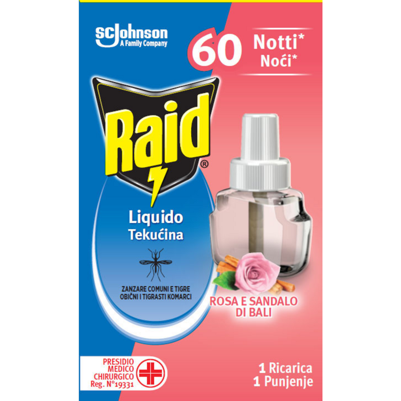 Raid Liquid Refill 60 Nights Rose und Bali-Sandelholz