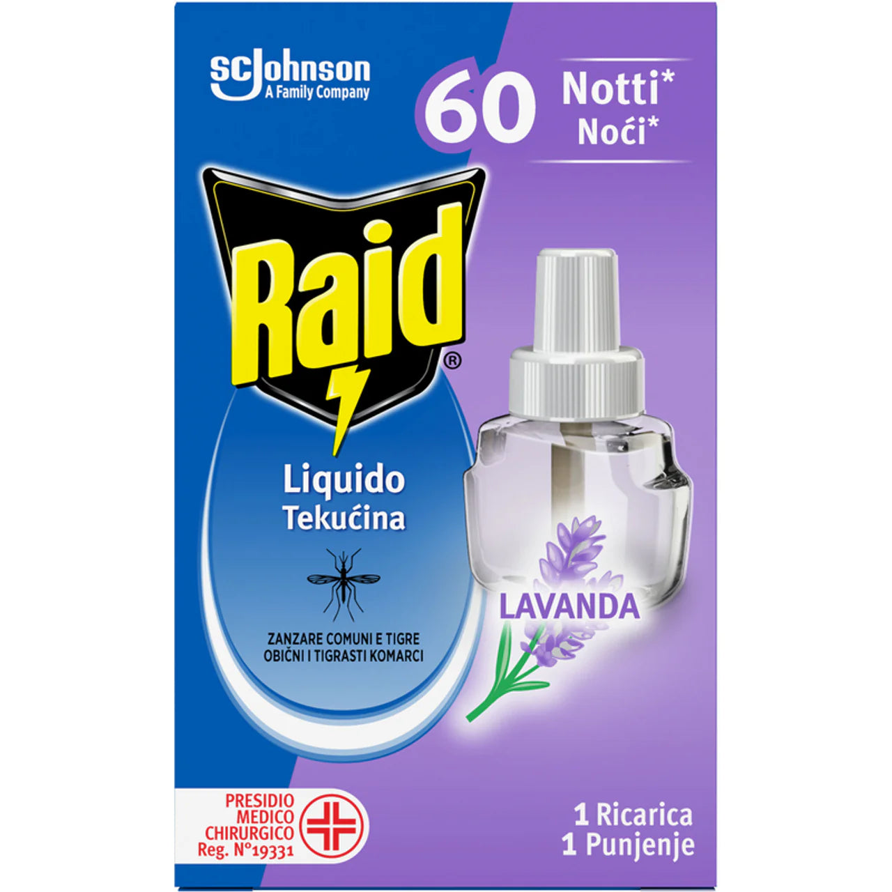 Raid Liquid Nachfüllung 60 Nächte Lavendel