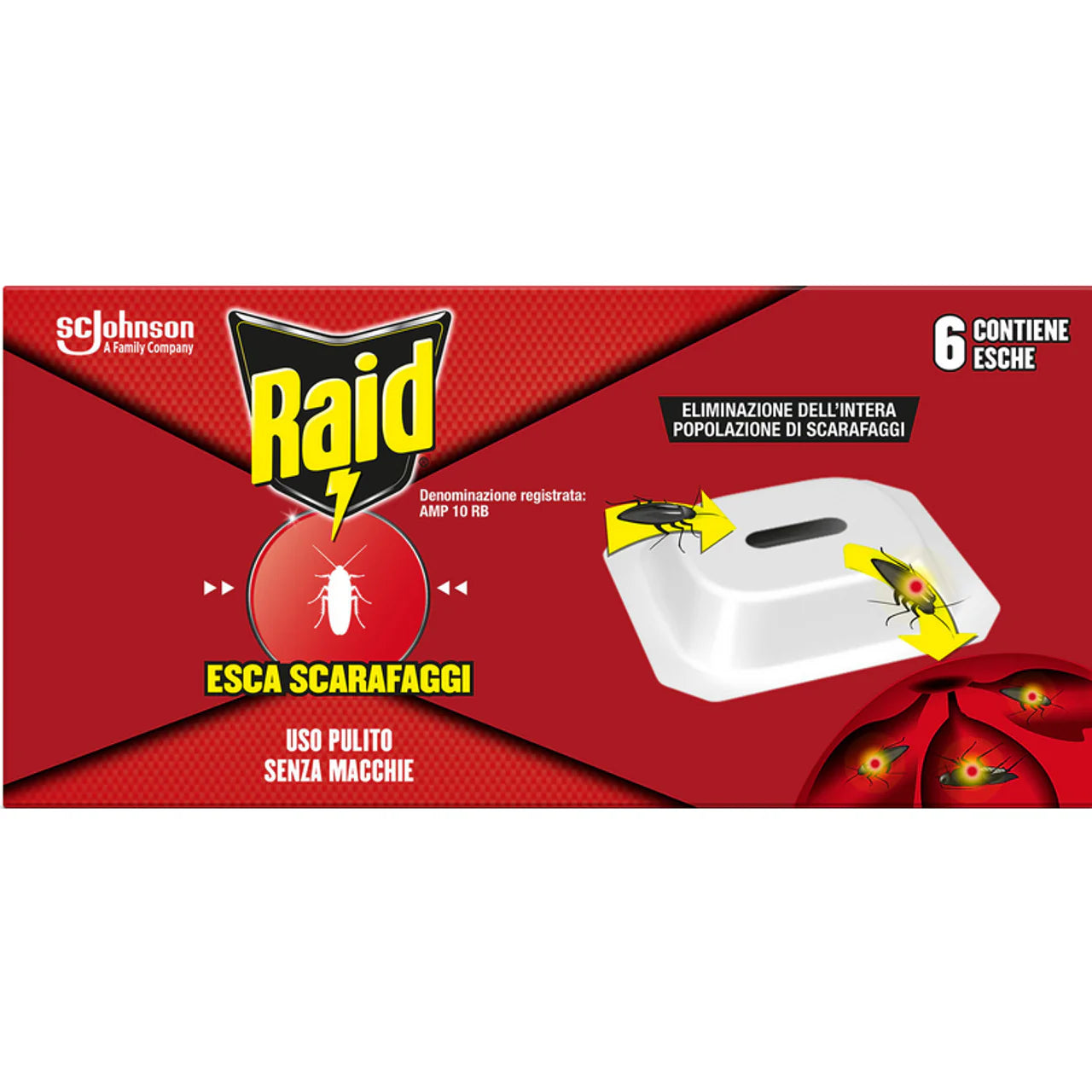 Raid Esca Scarafaggi Insettetticida 6 Pezzi