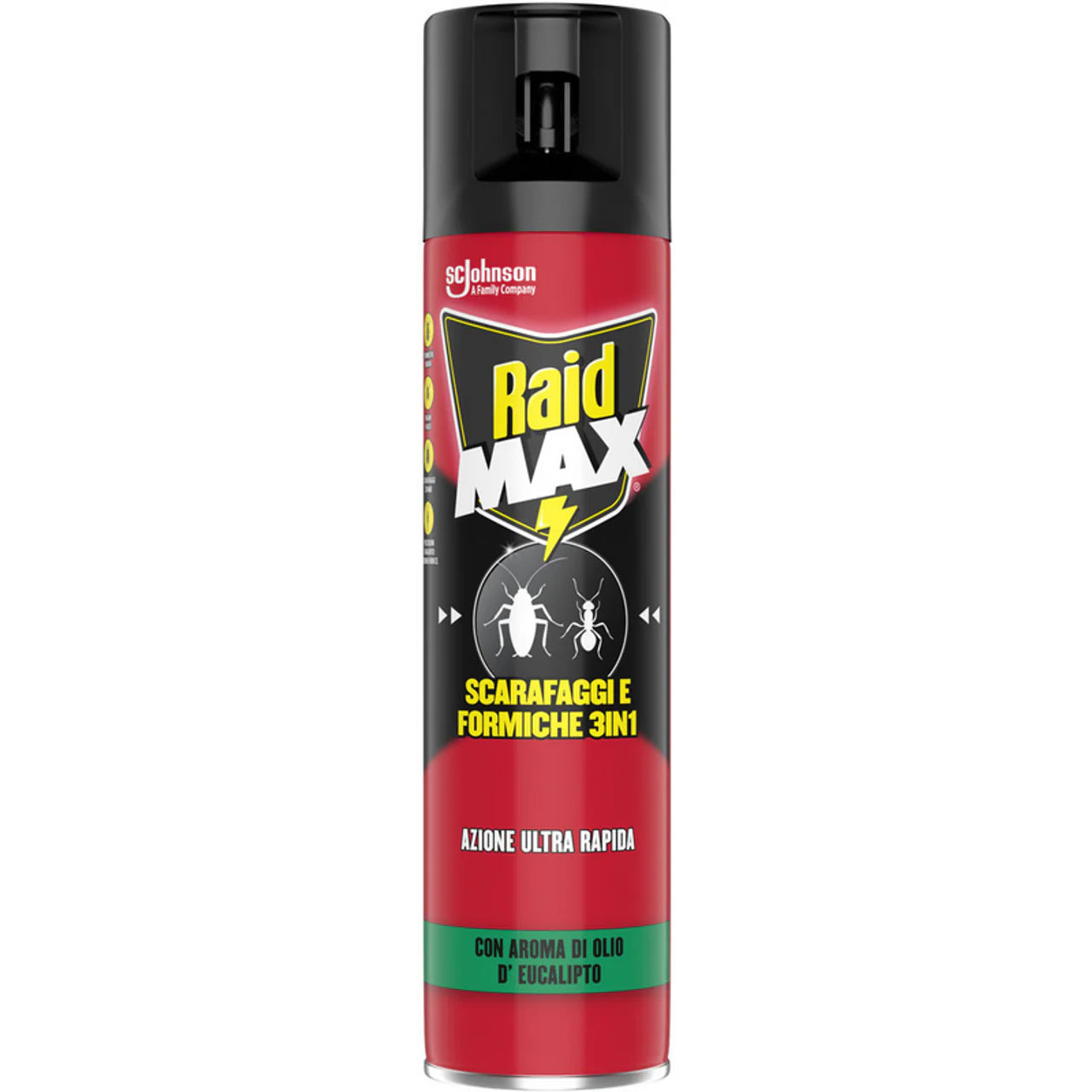 Raid Max Insektizidspray für Kakerlaken und Ameisen, 3in1, ultraschnelle Wirkung, mit Eukalyptusöl-Aroma, 400 ml