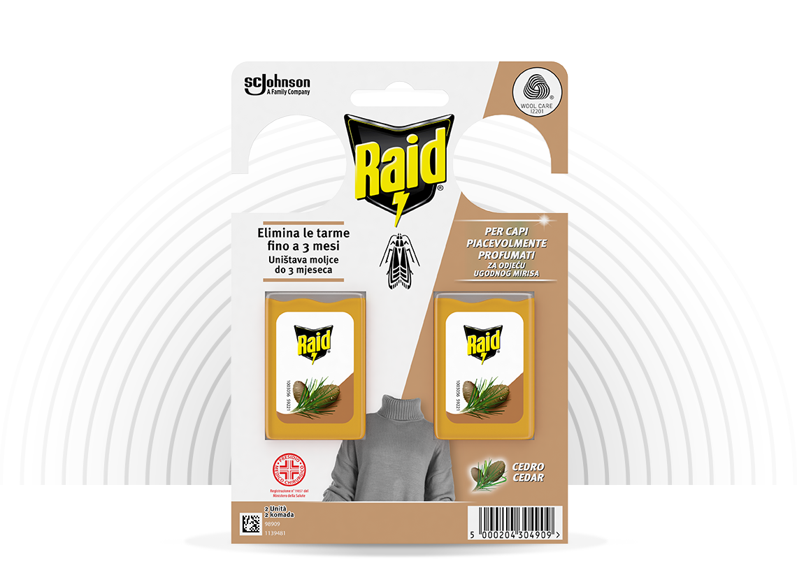 Raid Moths Cedar Scented Gel 2 Stück 